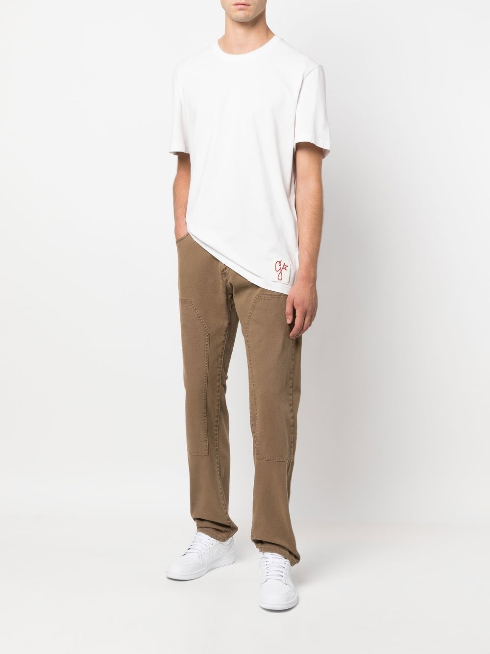 GOLDEN M`S REGULAR T-SHIRT DISTRESSED COTTON JERSEY