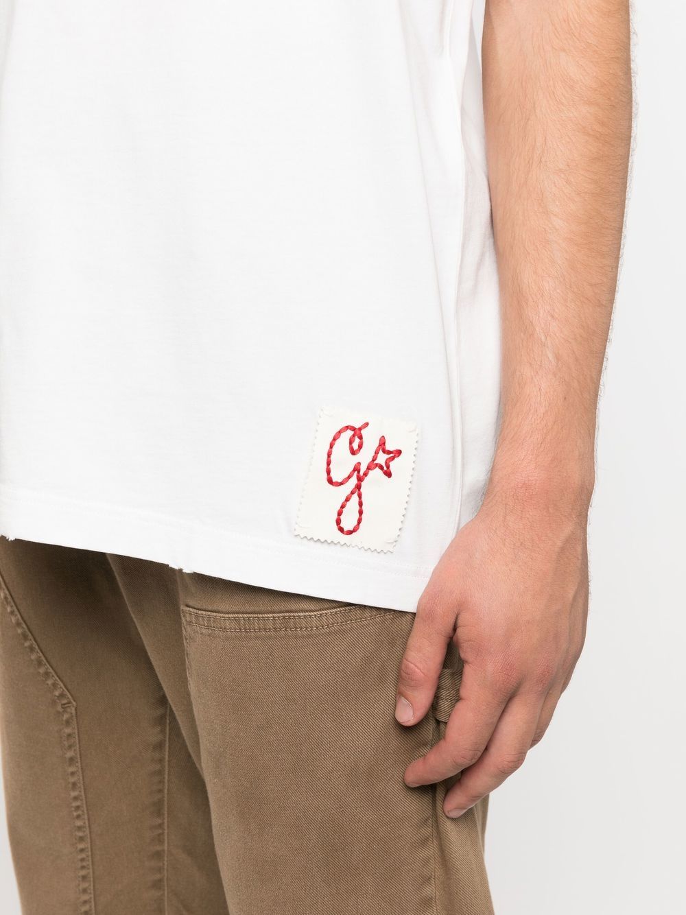 GOLDEN M`S REGULAR T-SHIRT DISTRESSED COTTON JERSEY