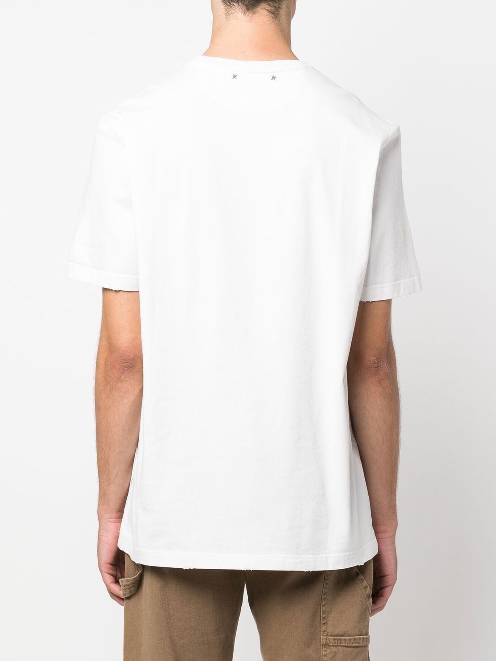 GOLDEN M`S REGULAR T-SHIRT DISTRESSED COTTON JERSEY