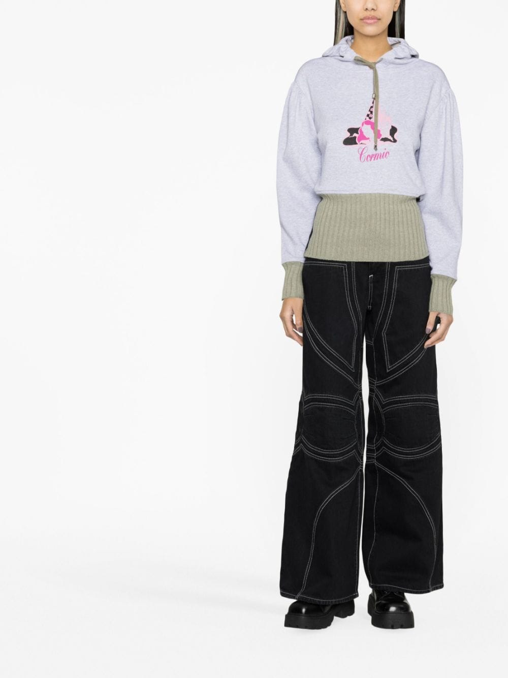 Silk-screen printed hoodie