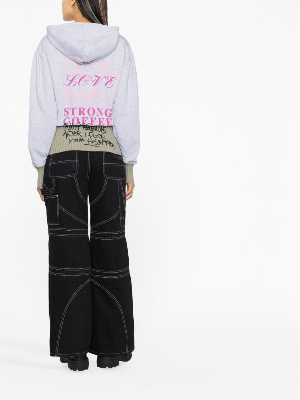 Silk-screen printed hoodie