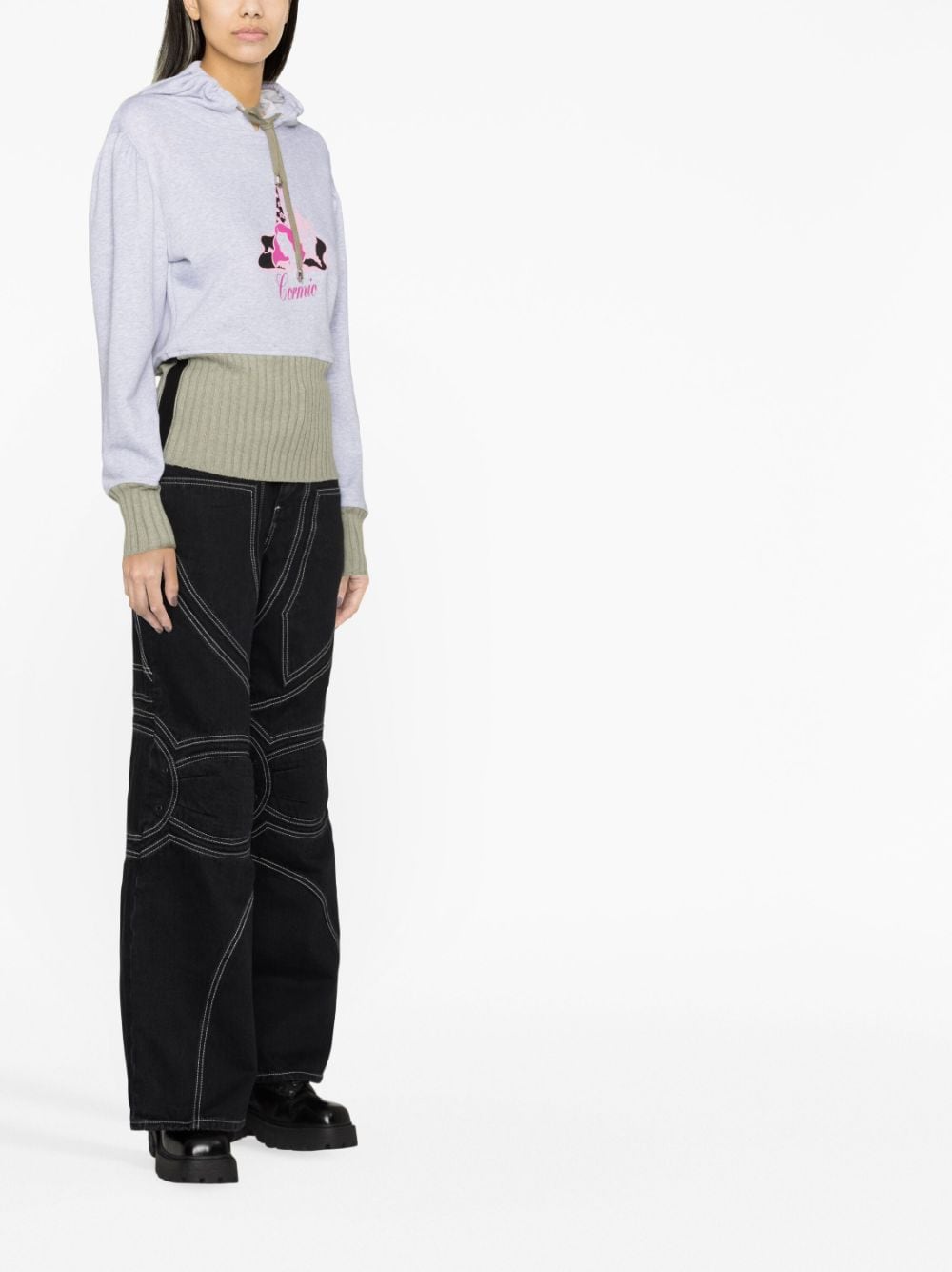 Silk-screen printed hoodie