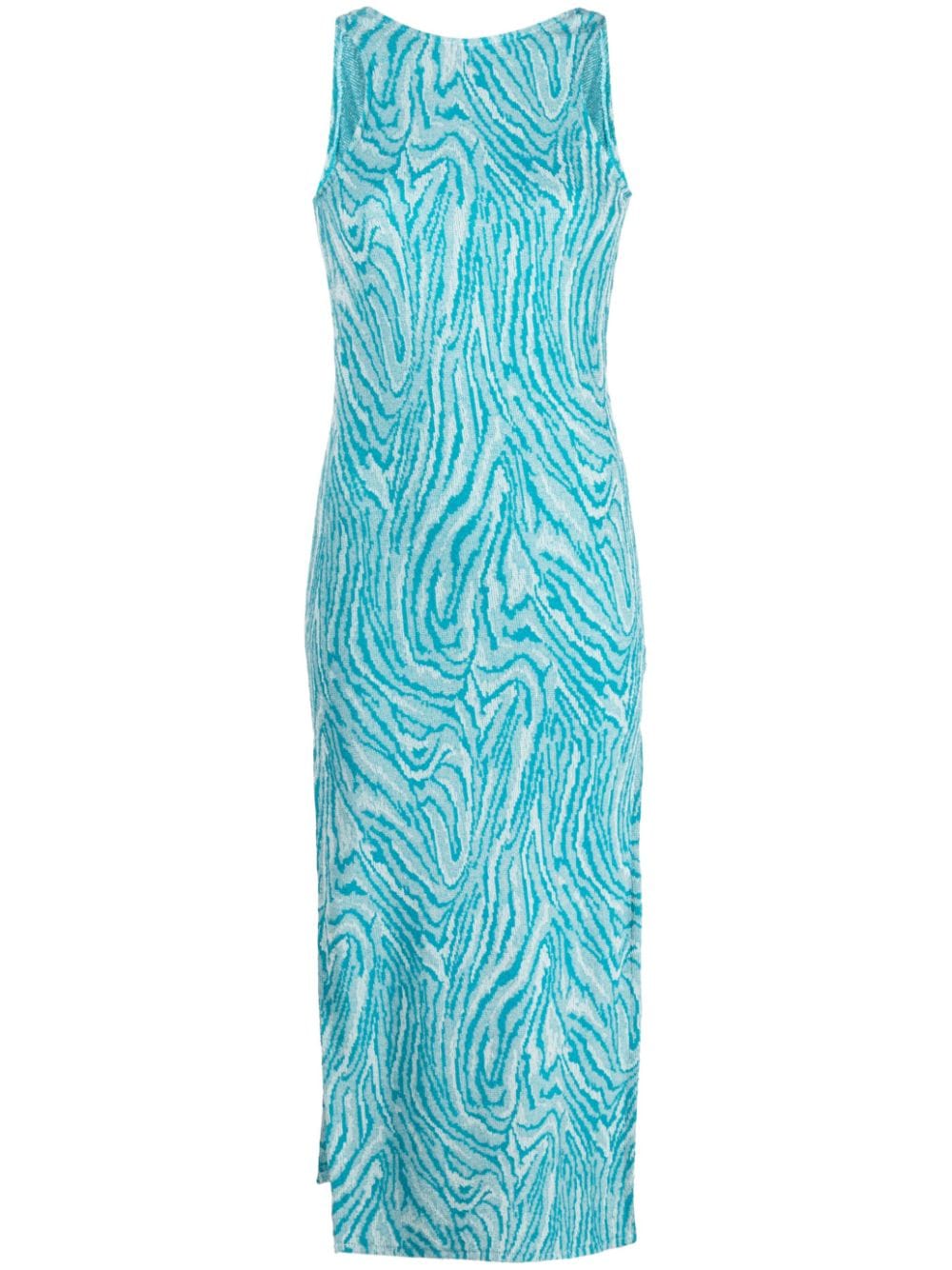 FLOW JACQUARD SCOOP BACK MAXI DRESS