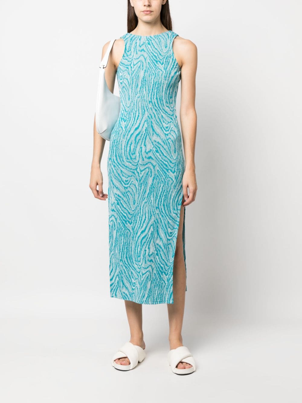 FLOW JACQUARD SCOOP BACK MAXI DRESS