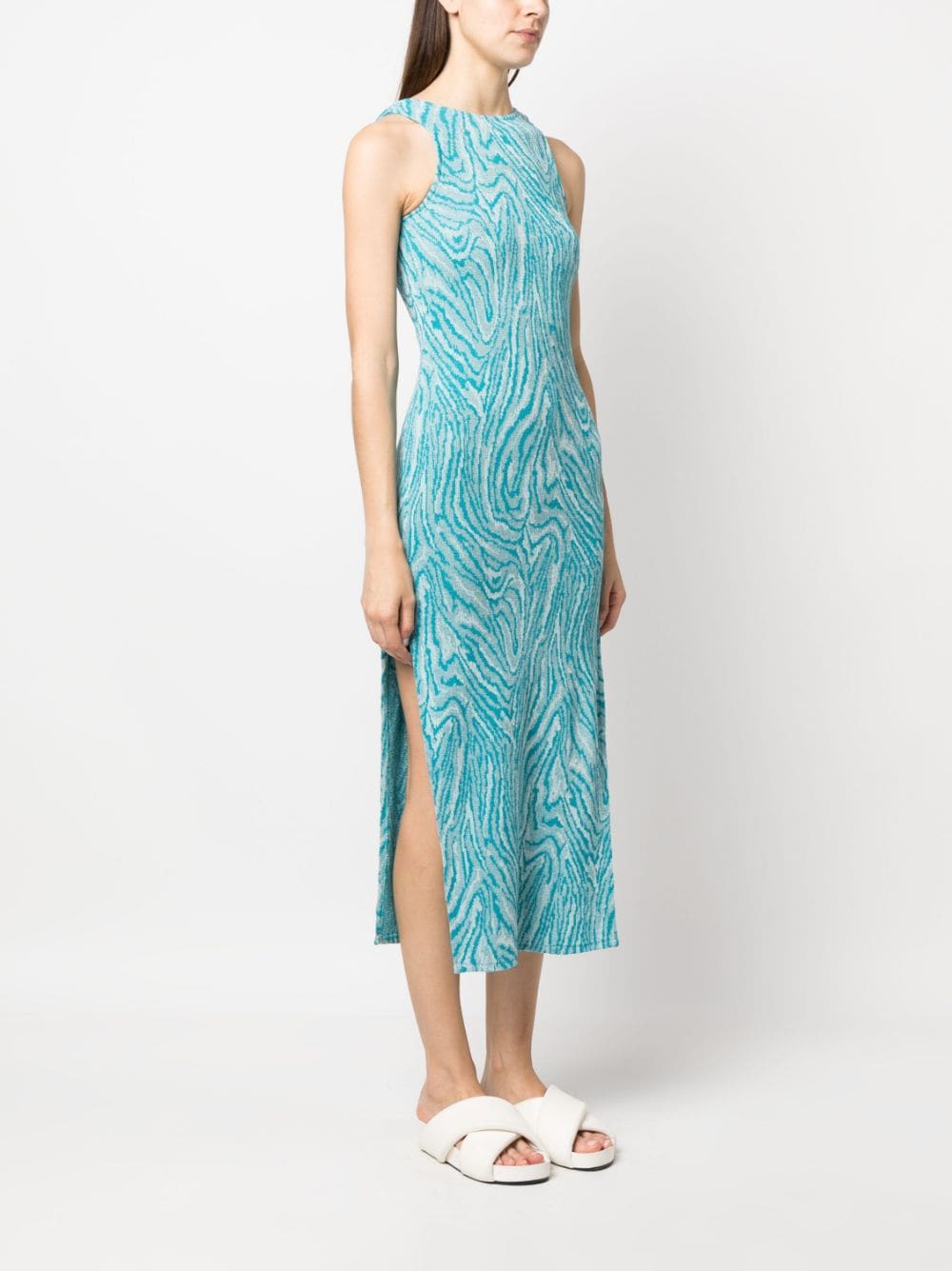 FLOW JACQUARD SCOOP BACK MAXI DRESS