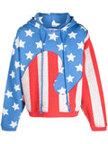 UNISEX STARS AND STRIPES SWIRL HOODIE KNIT