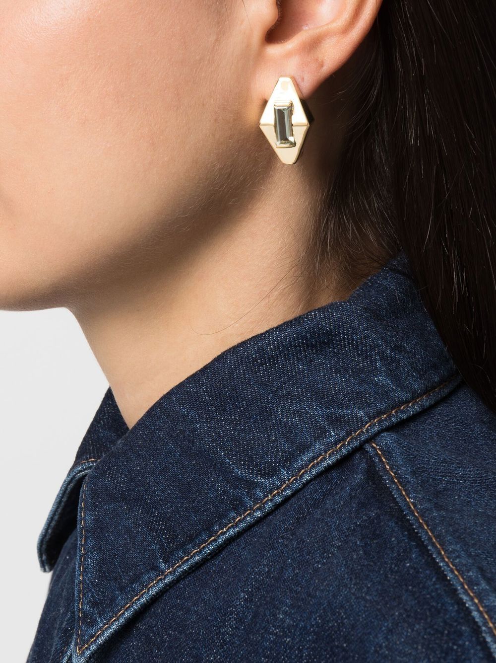 EARRINGS PAIR DECO ROMBO MEDI AM