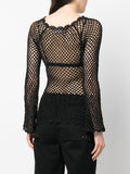 WOMENS HAND CROCHET PEACE TOP KNIT