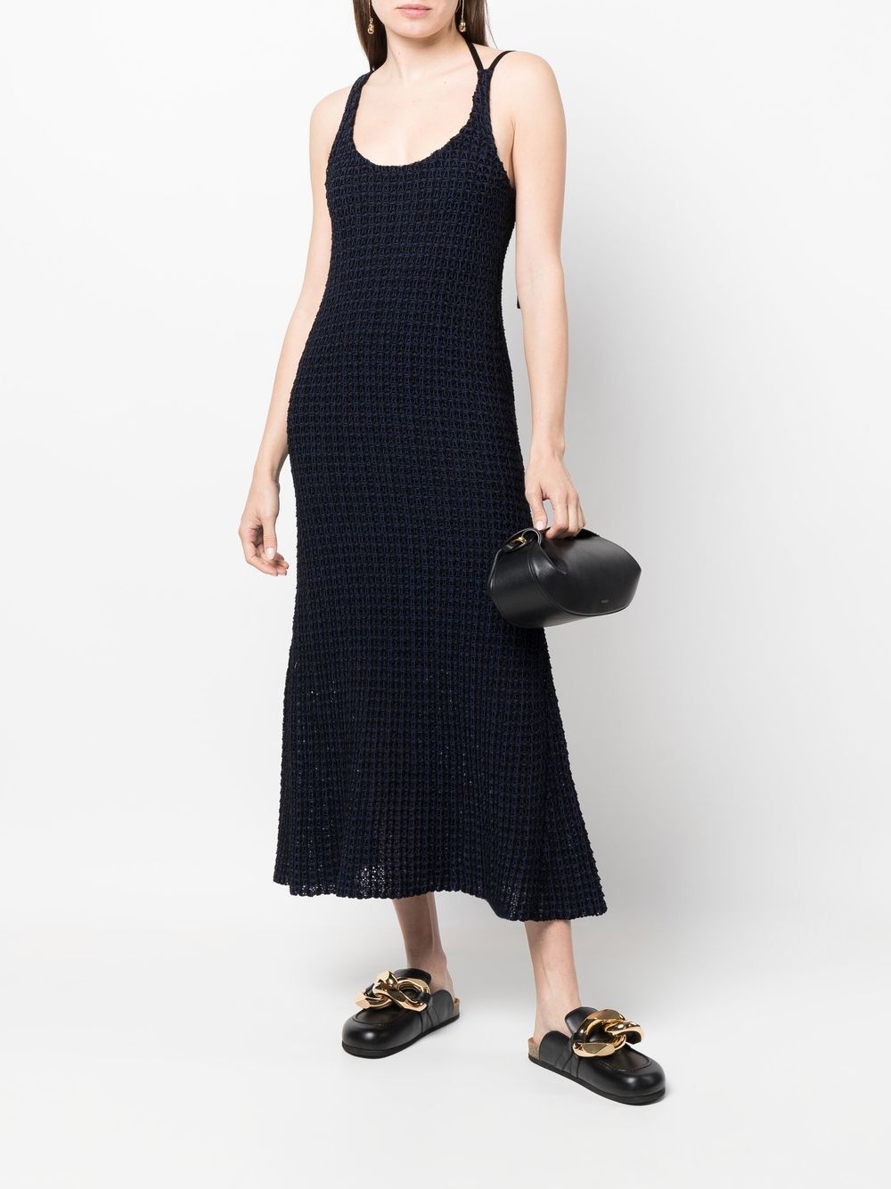 SL COTTON BLEND U-NK KNIT DRESS