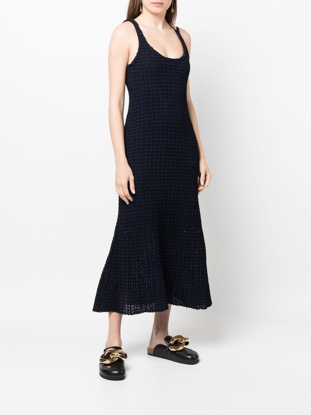 SL COTTON BLEND U-NK KNIT DRESS