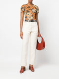 Straight leg trousers with five pockets
