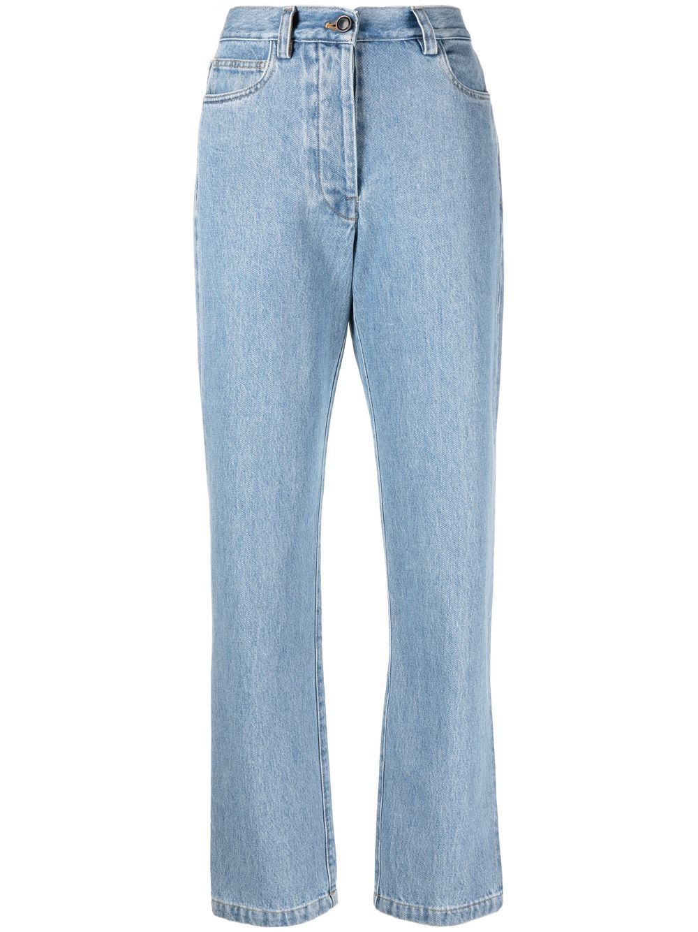 Straight leg trousers with five pockets