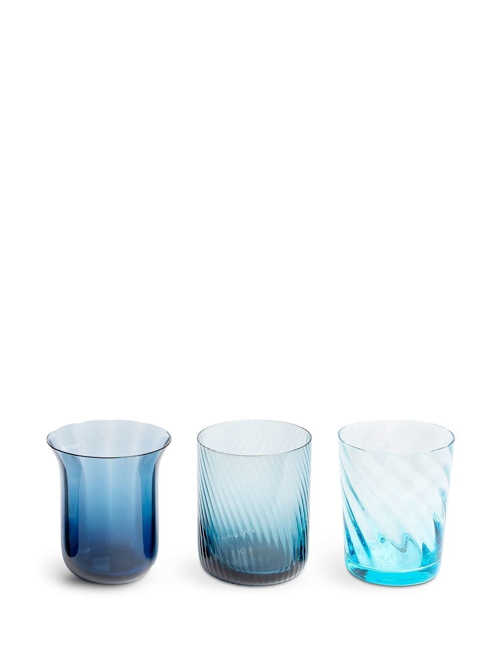 SET 6 TUMBLER TEXTURE NUANCE BLU/VERDE