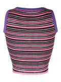 MINI STRIPES KNIT TOP WITH OBLO`