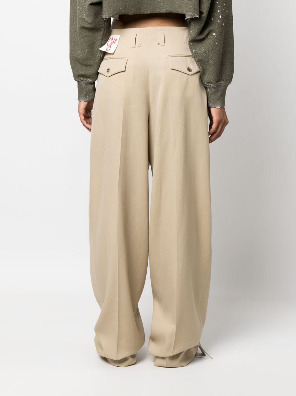 GOLDEN W`S PANT WIDE LEG LIGHT DRY WOOL GABARDINE