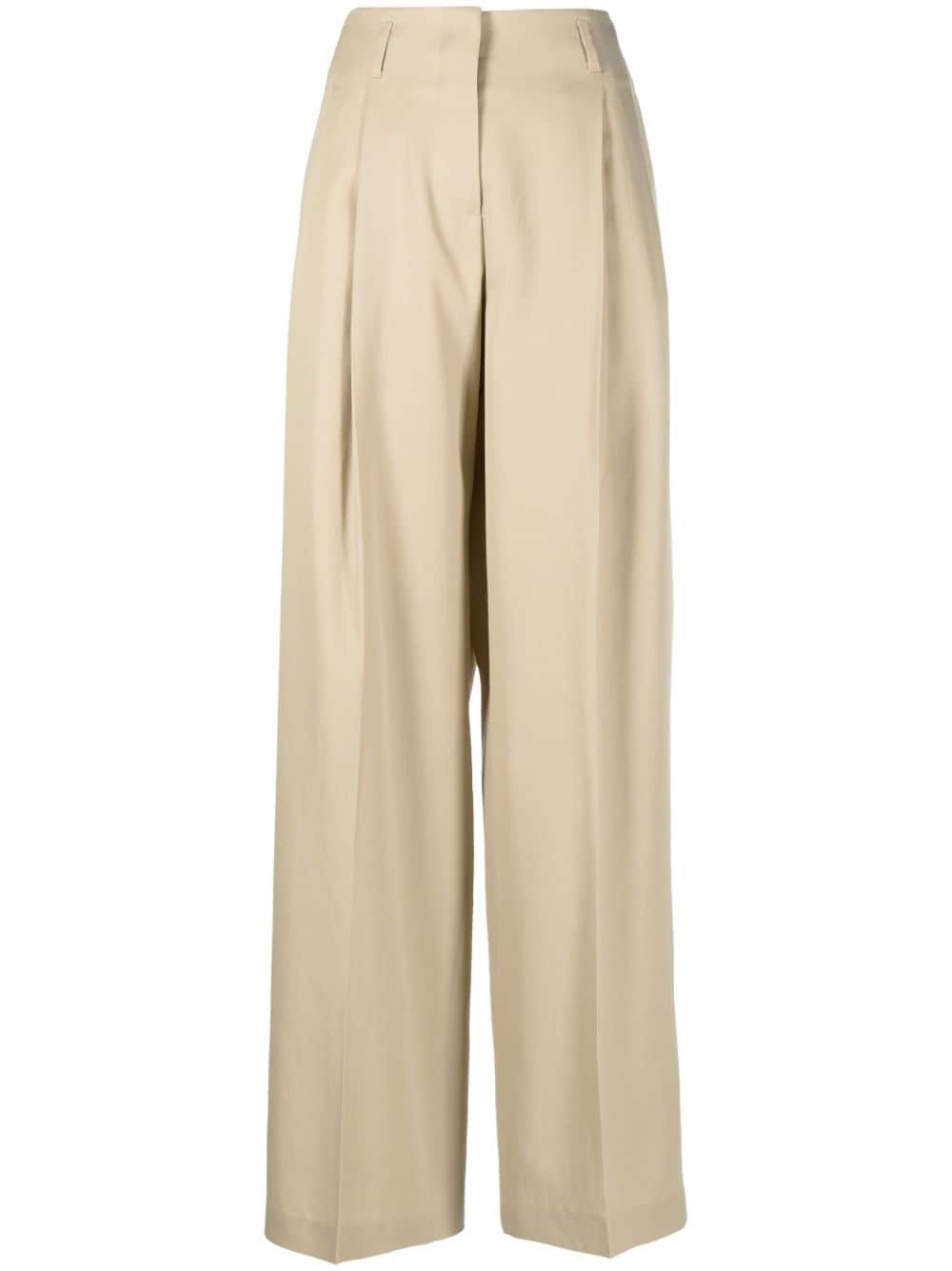 GOLDEN W`S PANT WIDE LEG LIGHT DRY WOOL GABARDINE