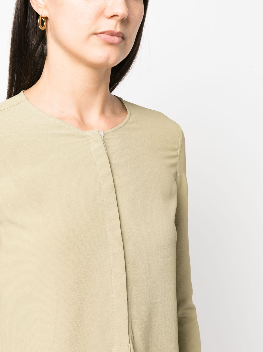 Silk-crepe Tunisian Top
