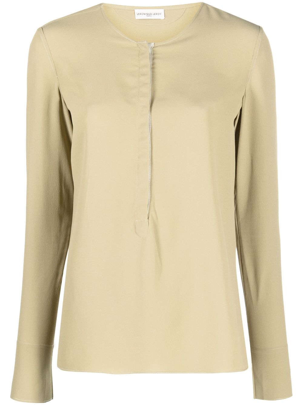 Silk-crepe Tunisian Top