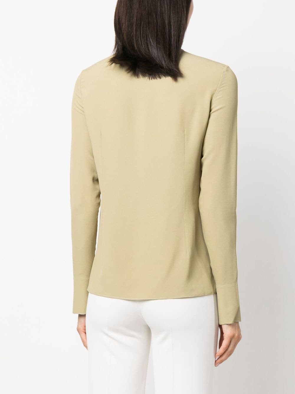 Silk-crepe Tunisian Top