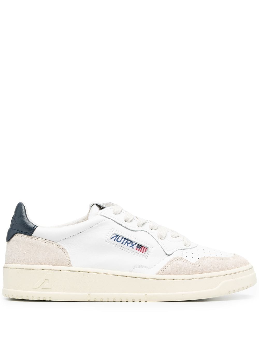 MEDALIST LOW MAN LEAT/SUEDE WHT/BLUE