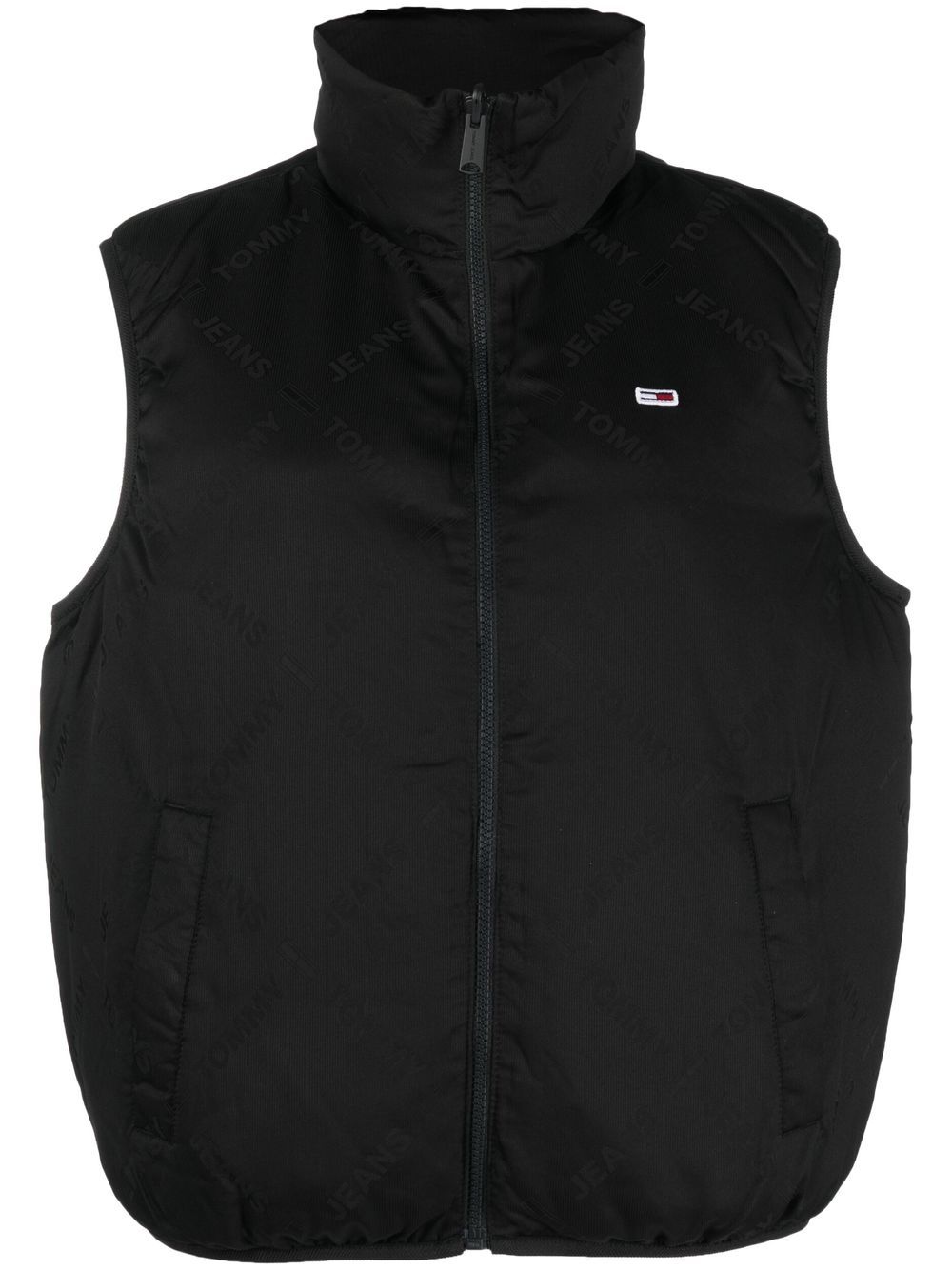 TJW REVERSE MONOGRAM PUFFER VEST