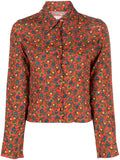 WOMENS PRINTED CREPE BLOUSE WOVEN
