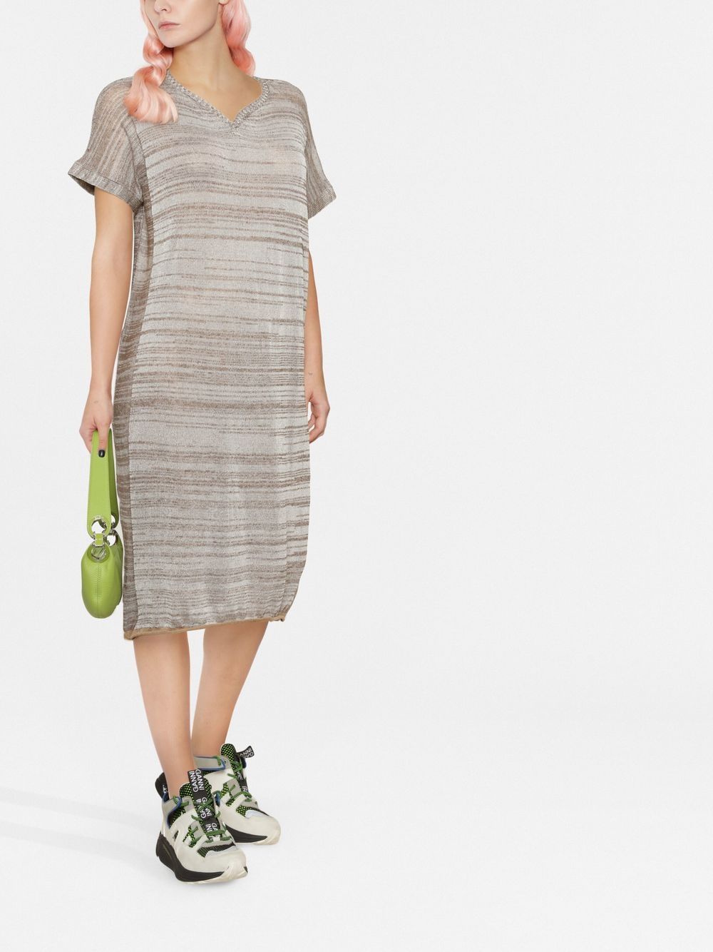 KNITTED KAFTAN - SAND - PLAIN