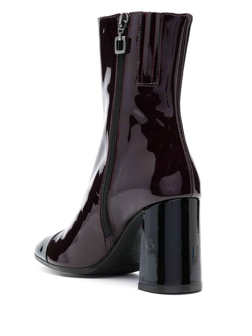 BROWN/BLACK PATENT LEATHER