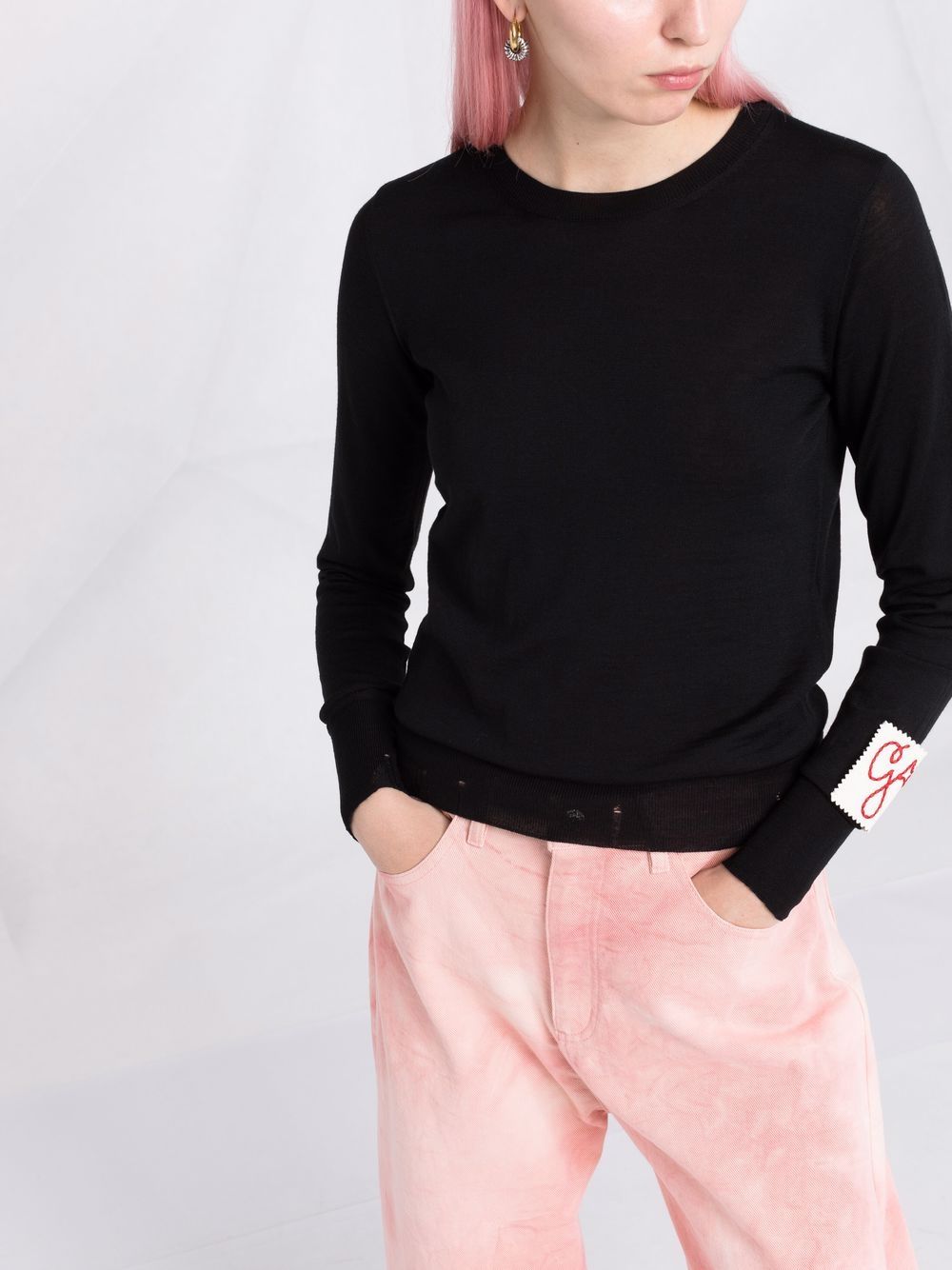 GOLDEN W`S REGULAR KNIT CREW NECK LIGHT WOOL MERINO