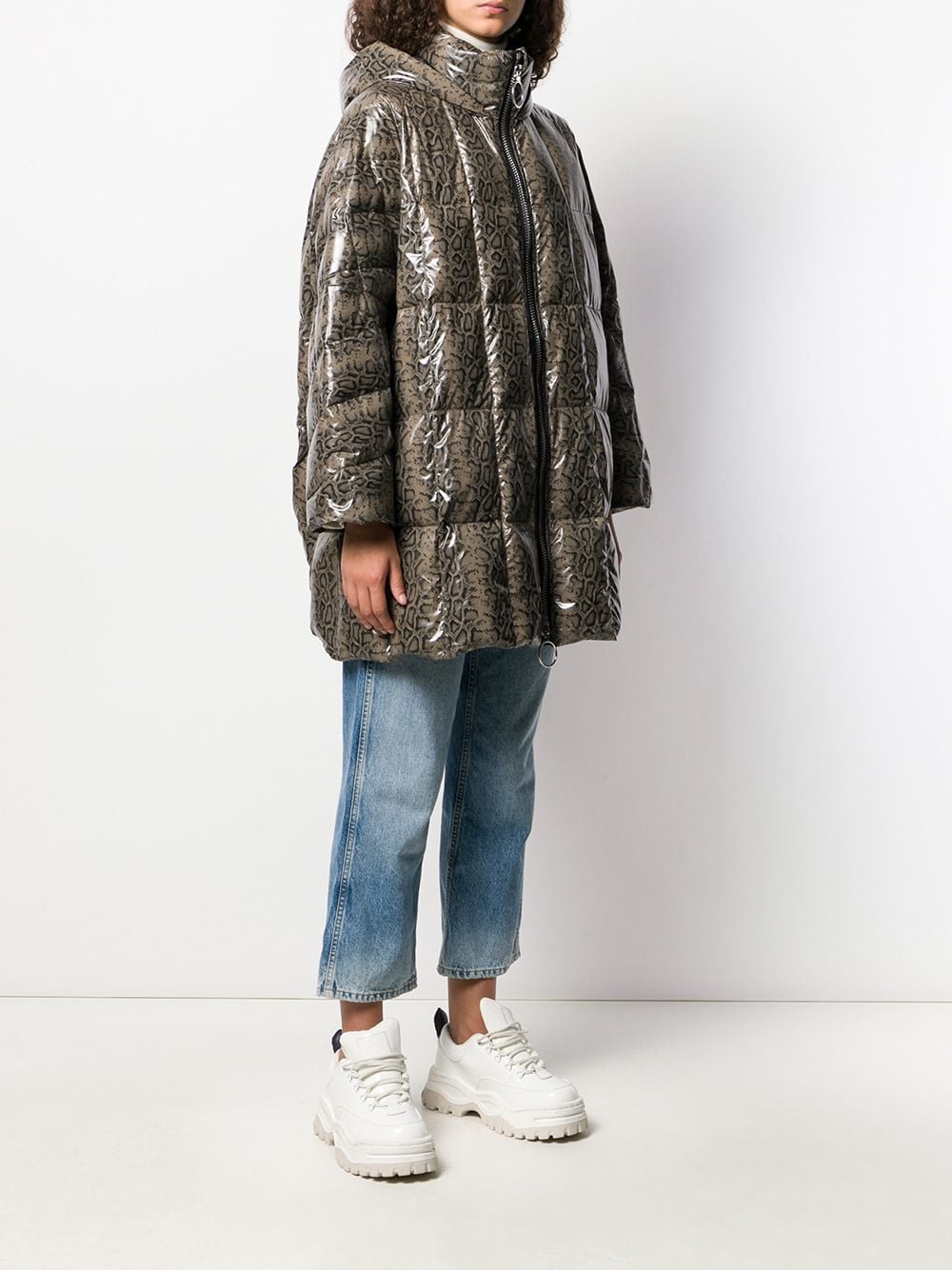 Cropped Trapeze Puffer Coat