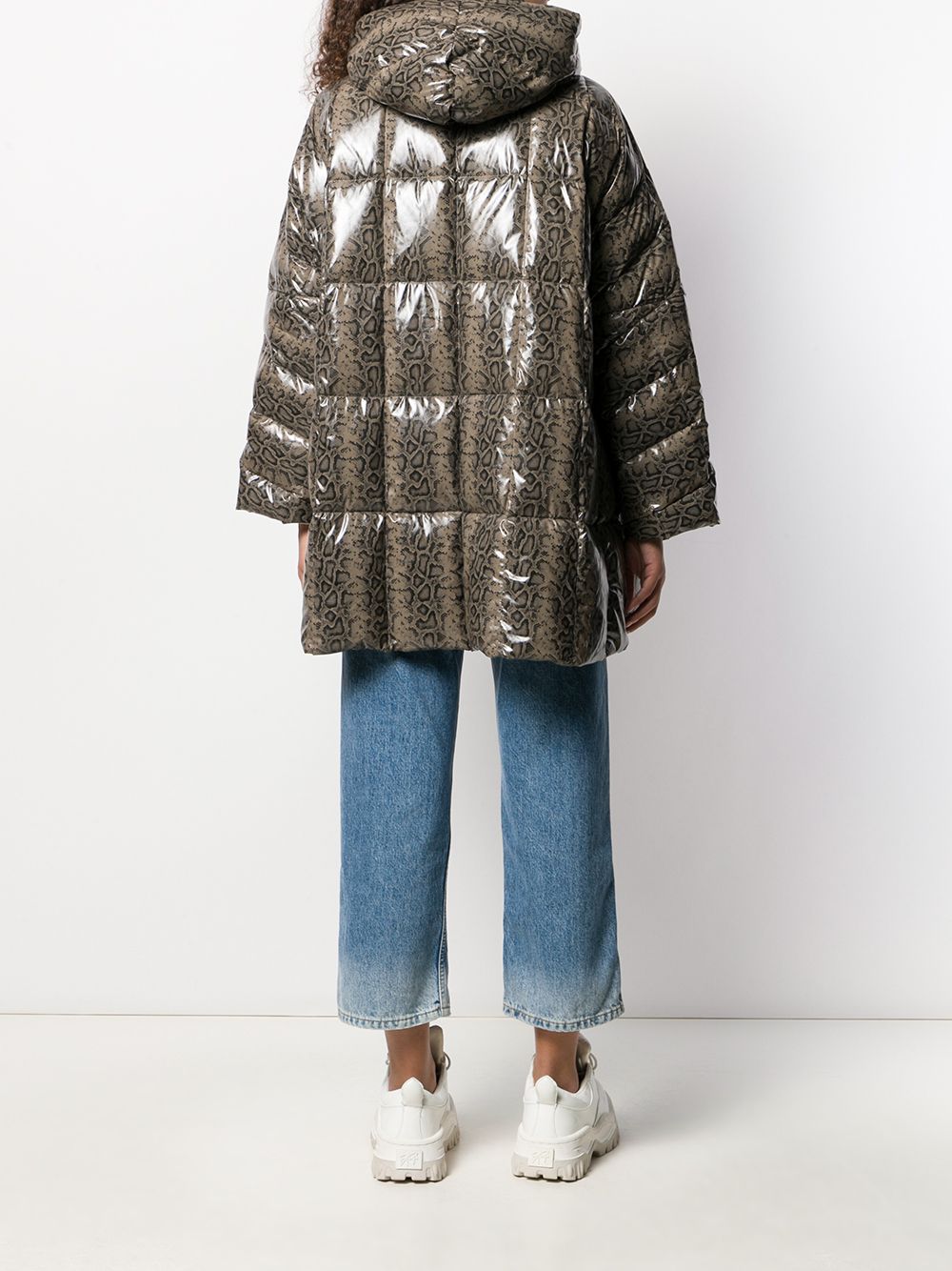 Cropped Trapeze Puffer Coat