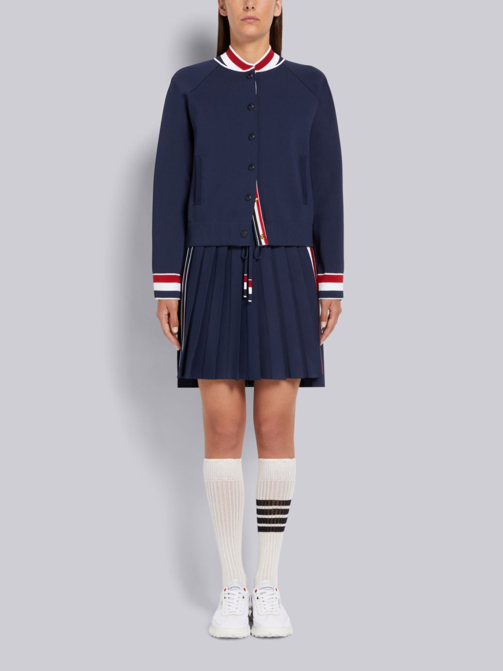 MINI DROPPED BACK PLEATED SKIRT