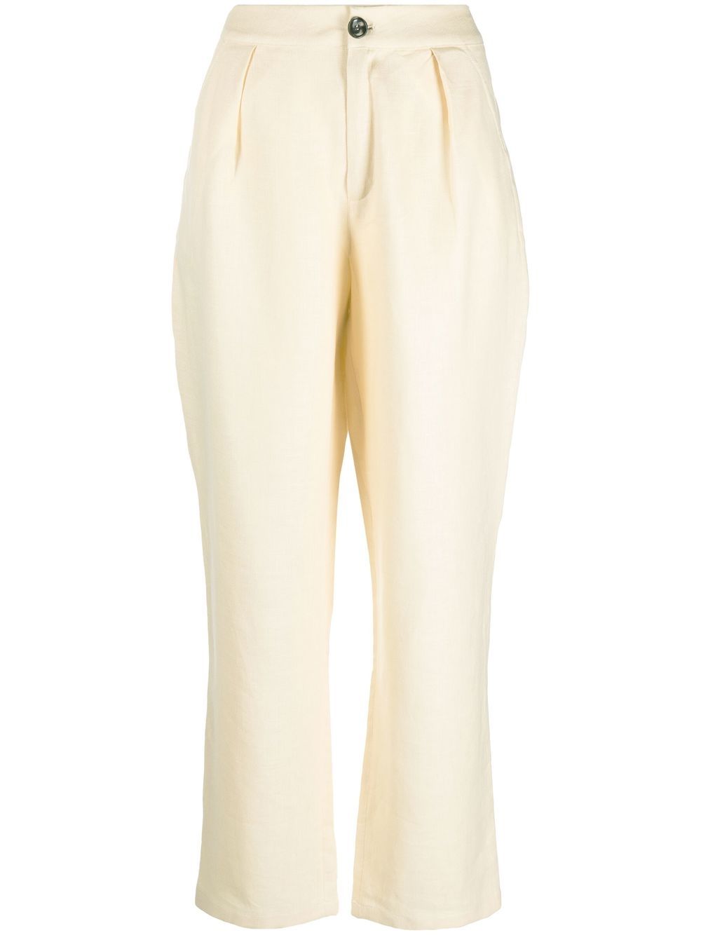 Pleated linen pants