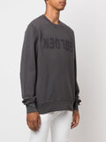 GOLDEN M`S REGULAR SWEATSHIRT DISTRESSED COTTON JERSEY WITH LOGO