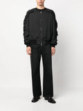 BOMBER WITH RUFFLED SLEEVE