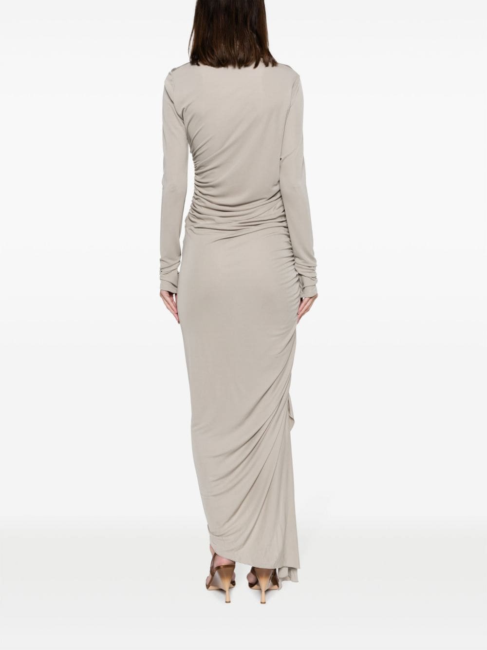 DRAPED JERSEY ASYMMETRIC MIDI
