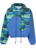 UNISEX PRINTED SWIRL FLEECE HOODIE KNIT