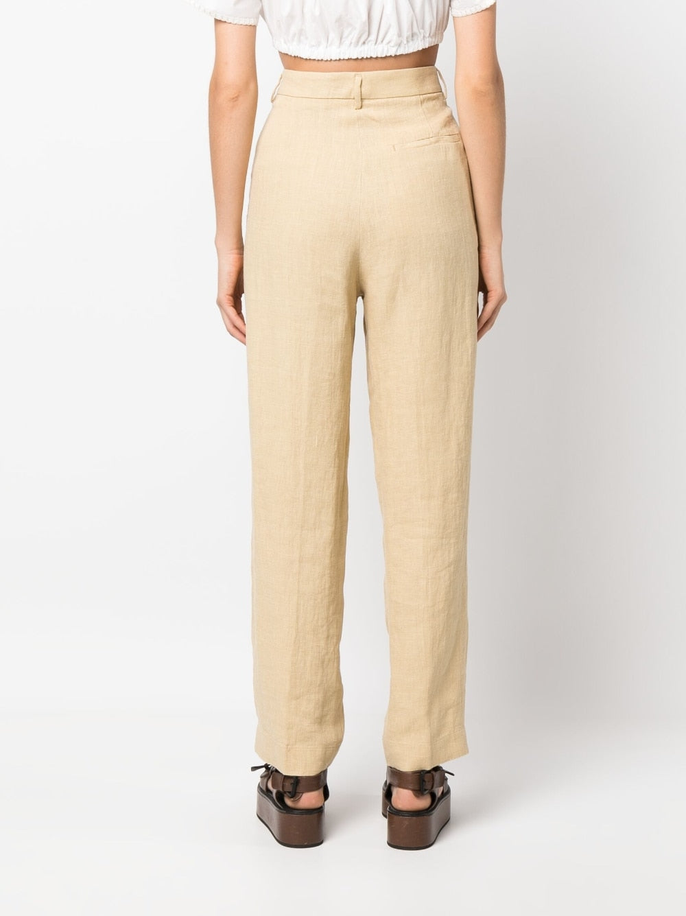 canvas high waist pants