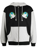 DOVE PEACE ZIPPED HOODIE KNIT