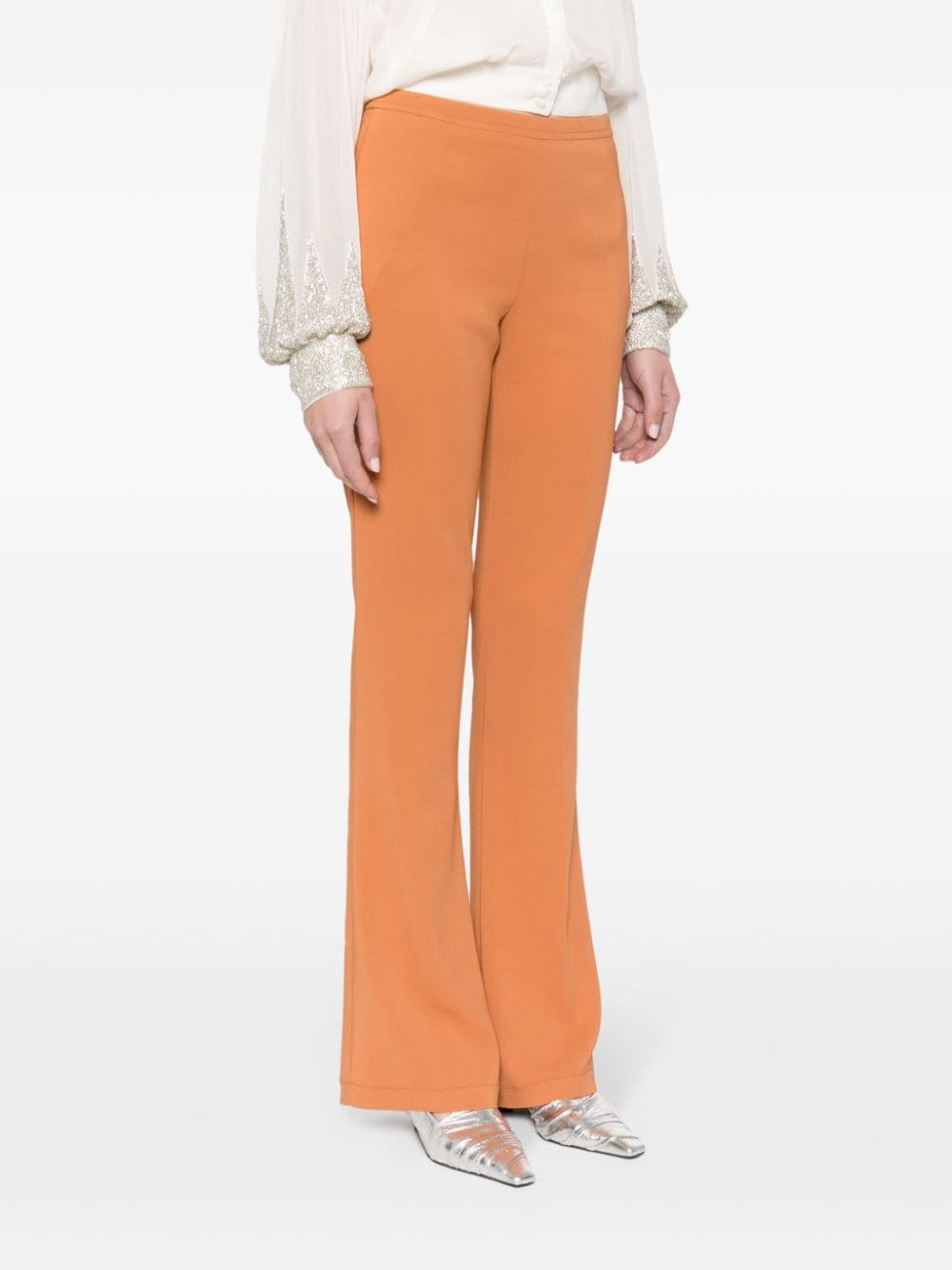 stretch cady crepe low waist pants
