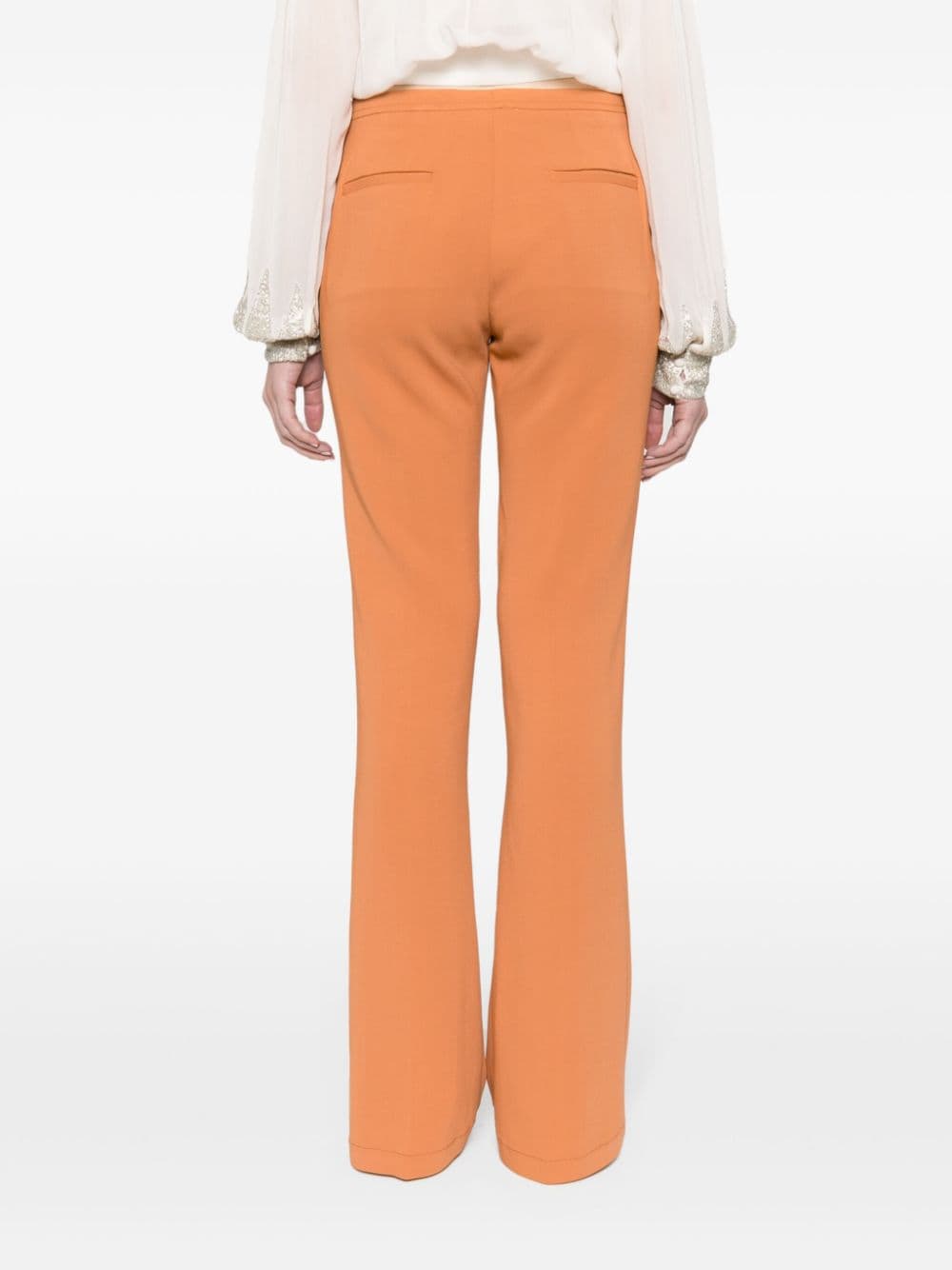 stretch cady crepe low waist pants