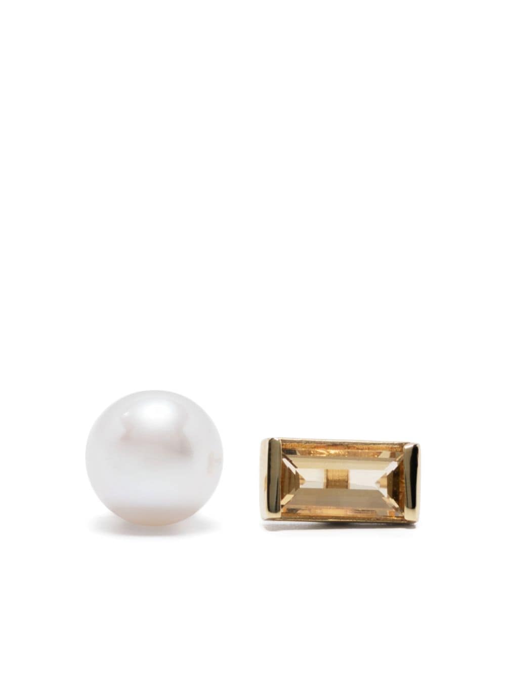 EARRINGS PAIR PERLA MONO+BAGUETTE CT