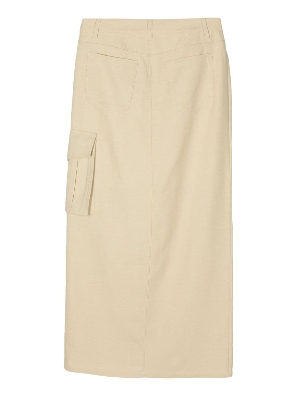 Sourced Crepe Cargo Skirt