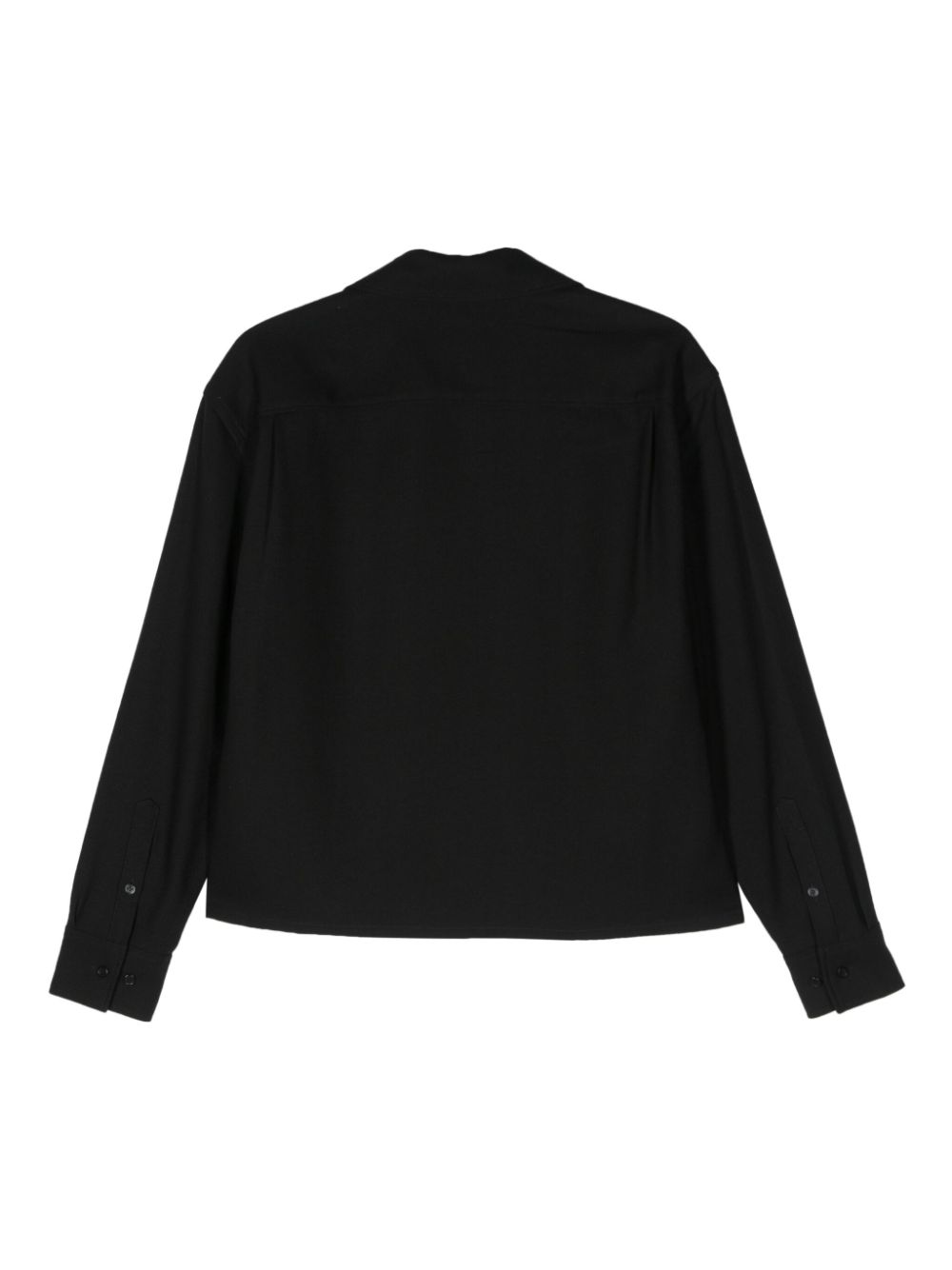 sourced Crepe Cropped Shirt
