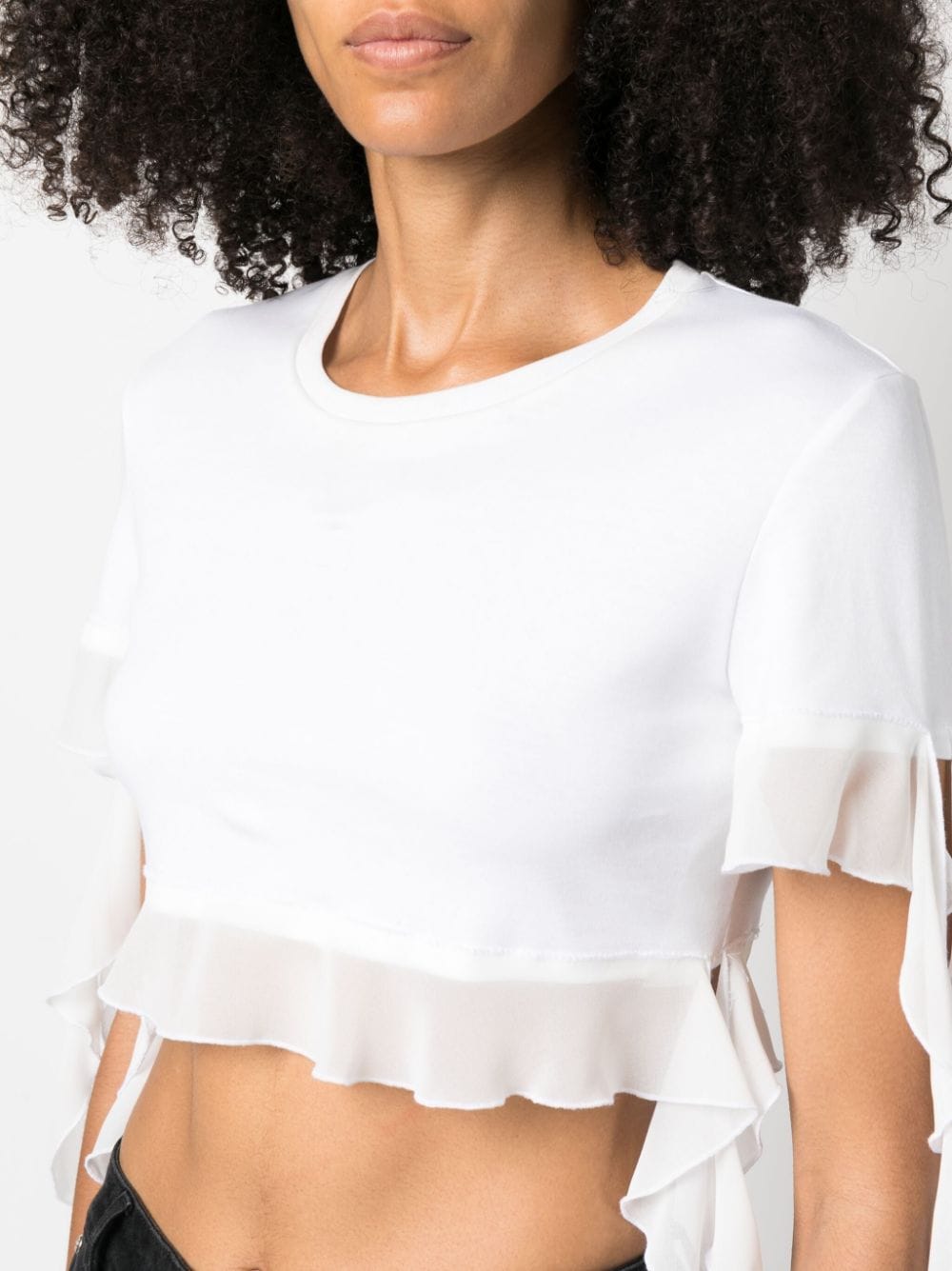 T-SHIRT M/C C/RUCHES