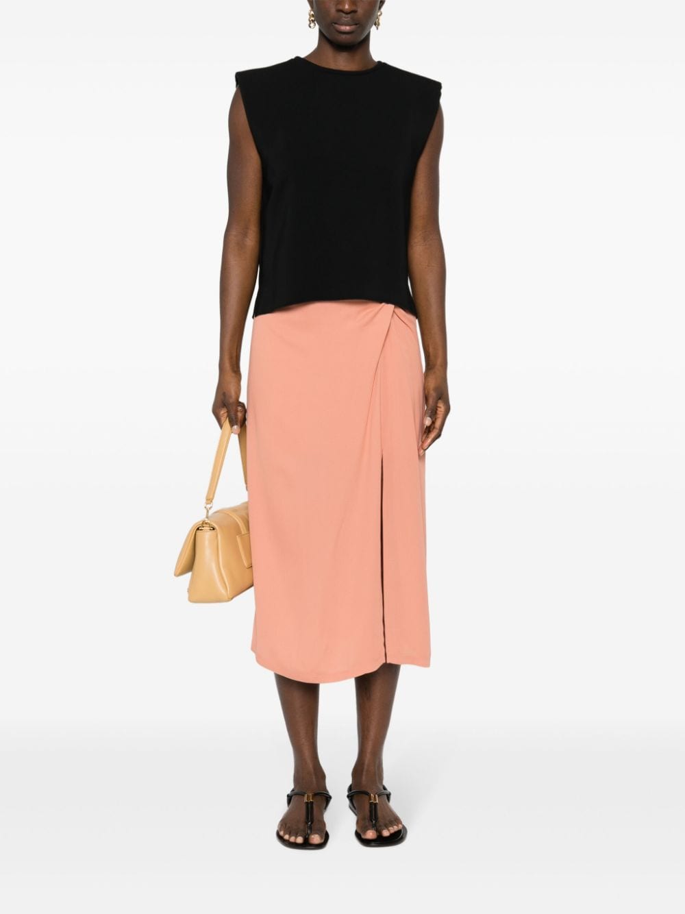 stretch crepe cady boxy top