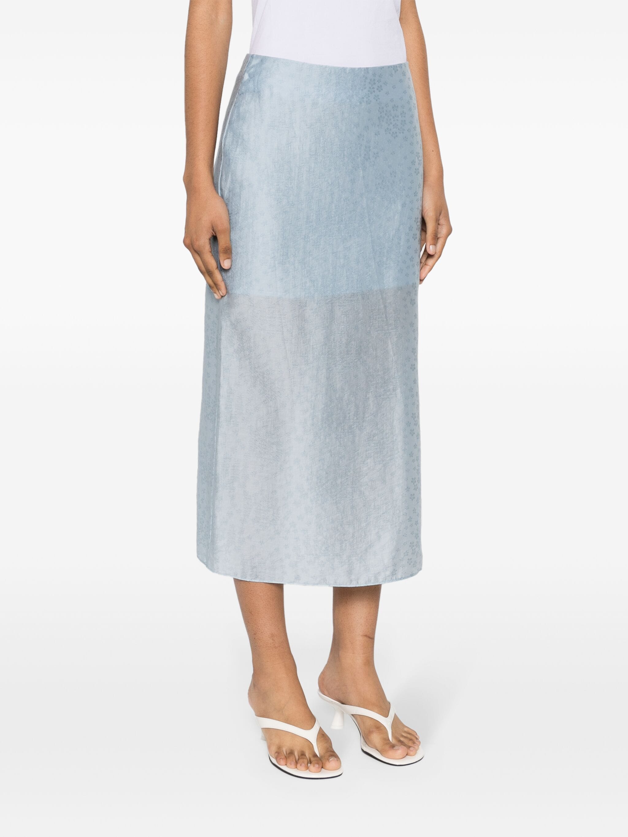 GRAZIELA FLORAL SKIRT UNDER KNEE