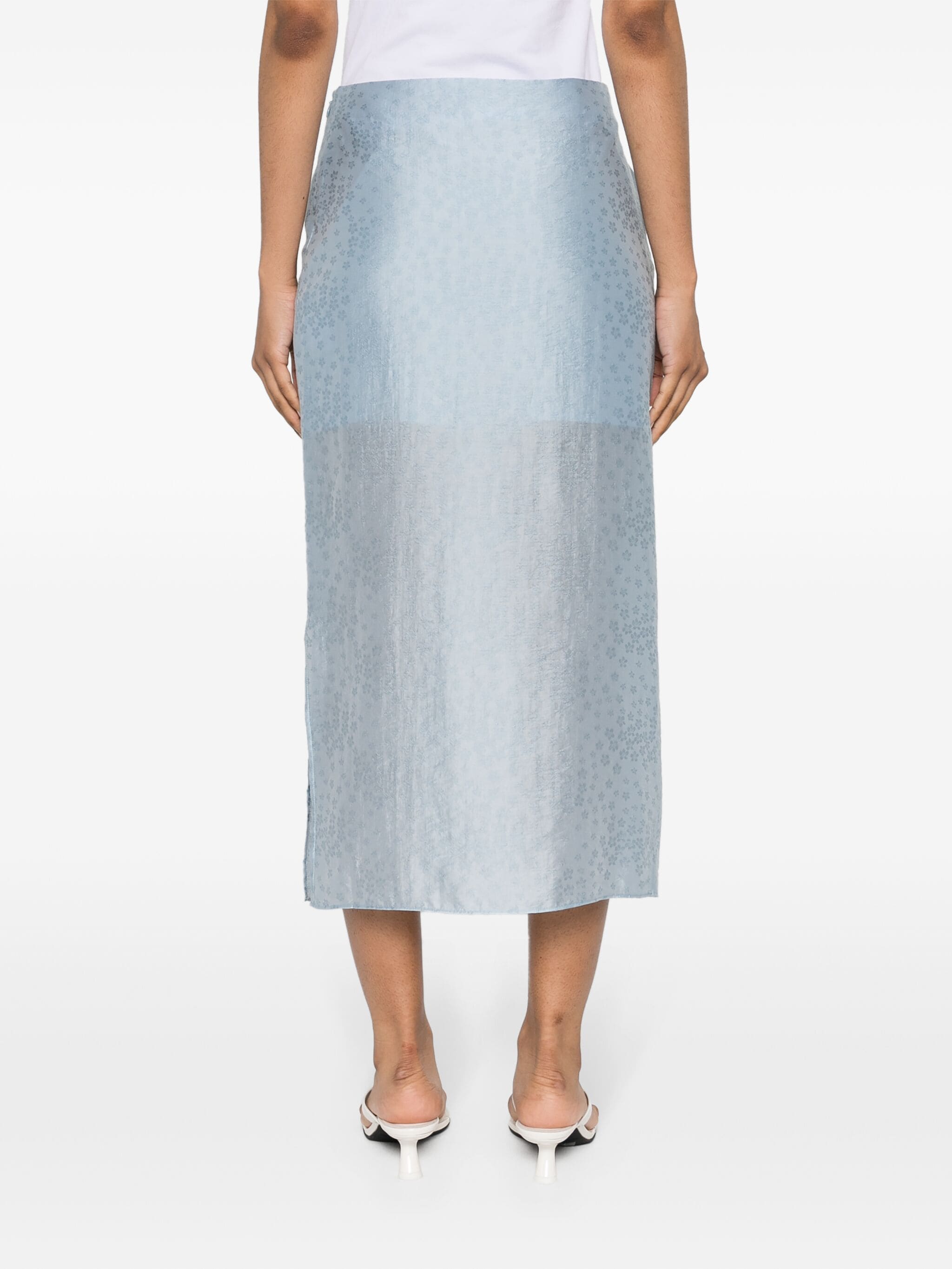 GRAZIELA FLORAL SKIRT UNDER KNEE