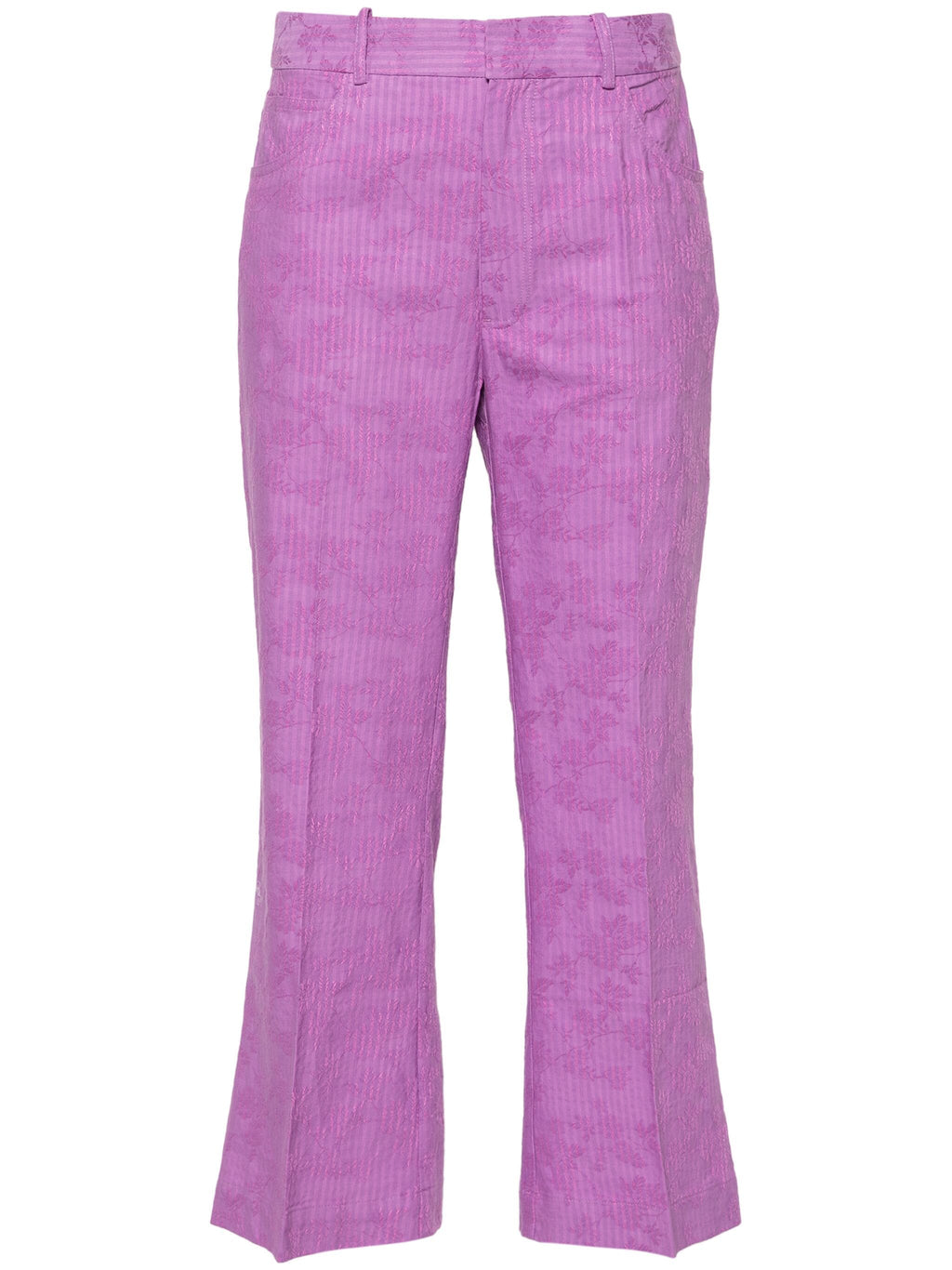 MISO STRIPE PANTS SLIM CROPPED