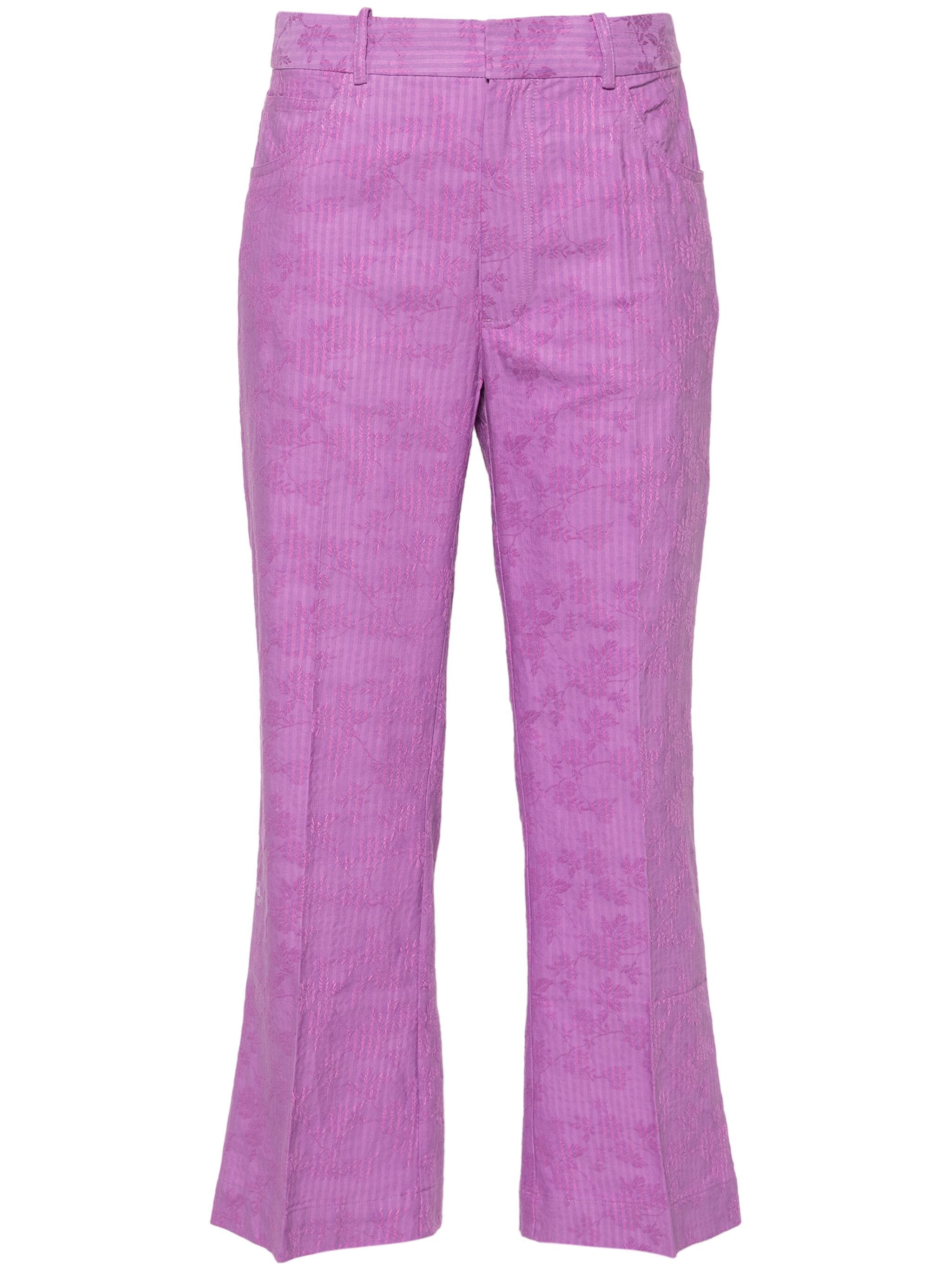 MISO STRIPE PANTS SLIM CROPPED
